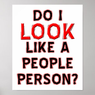 Nicht jemand, der ein lustiges Poster hat