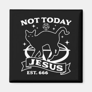 Nicht Jesus - Schwarze Katze Satanischer Teufel Ha Magnet