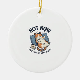 Nicht jetzt Faulpelz Katze Vintage-Gravur Lustiges Keramik Ornament