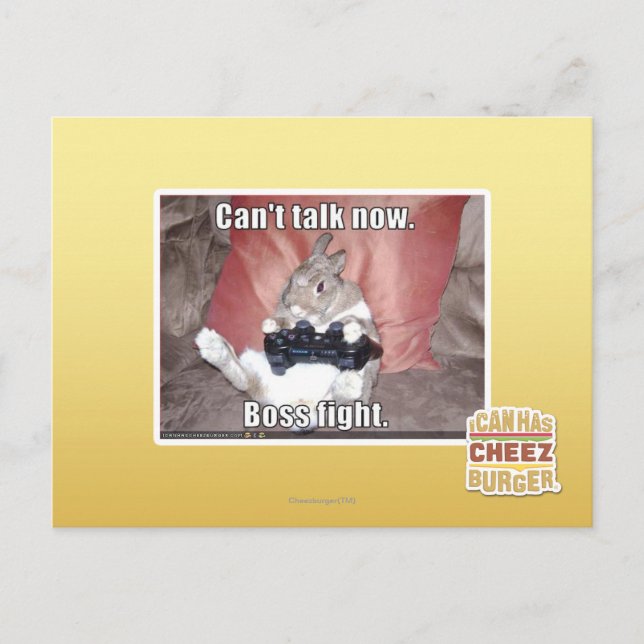 Nicht jetzt sprechen, kann Chefkampf Postkarte (Vorderseite)