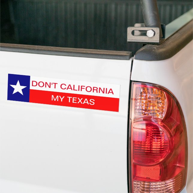 Nicht Kalifornien, meine Texas, texanischer Autoau Autoaufkleber (Auf Lkw)
