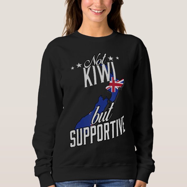 Nicht Kiwi, sondern unterstützende Reise Tourist K Sweatshirt (Vorderseite)