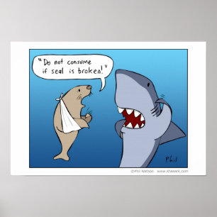 Nicht konsumieren, wenn Siegel kaputt ist - Poster