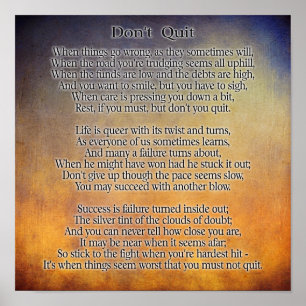 Nicht kündigen - Kunstdruck ** 12 x 12 Poster