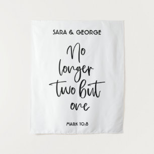 Nicht länger zwei als ein Hochzeitsband Wandteppich