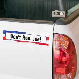 Nicht laufen, Joe Zitat auf Flag Autoaufkleber