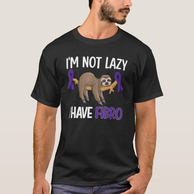 Nicht Lazy Fibromyalgie Krieger Fibromyalgie Aware T-Shirt (Vorderseite)