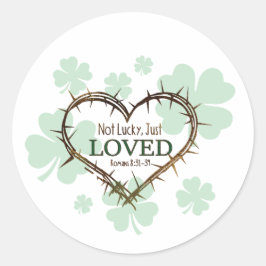 NICHT LUCKY NUR LIEBTE Christlichen St. Patrick's Runder Aufkleber
