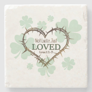 NICHT LUCKY NUR LIEBTE Christlichen St. Patrick's Steinuntersetzer