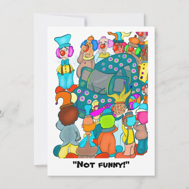 Nicht lustig! Flache Karte (Vorderseite)