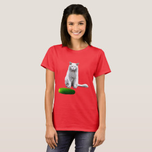 Nicht lustig, Katze und Gurke T-Shirt