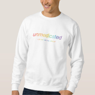 Nicht medikierte RAINBOW Crew Sweatshirt