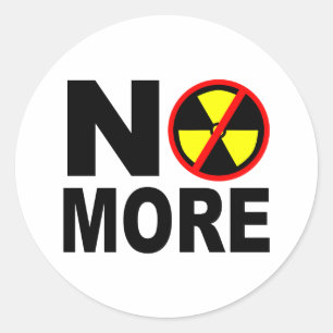 Nicht mehr Anti-Nuklearer Protest-Slogan Runder Aufkleber