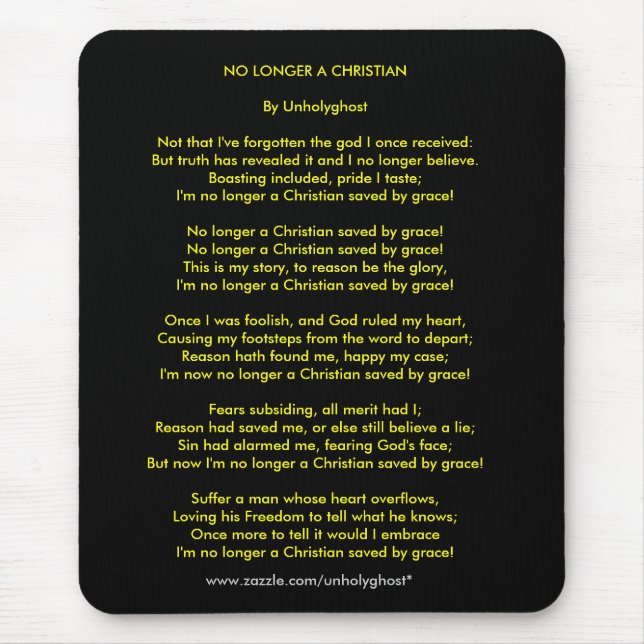 NICHT MEHR EIN CHRISTLICHES MOUSEPAD (Vorne)
