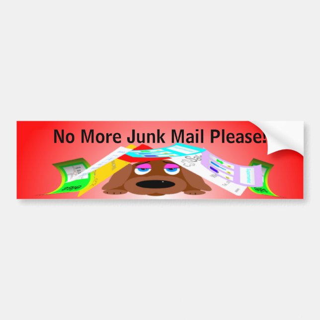 Nicht mehr Junk-Email bitte! Autoaufkleber (Vorne)