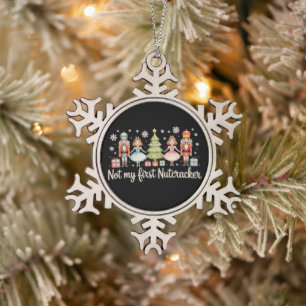 Nicht mein erster Nussknacker Zuckerpflaumenfee We Schneeflocken Zinn-Ornament