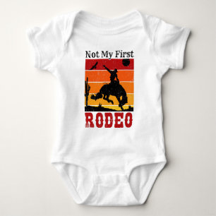 Nicht mein erster Rodeo Cowboy Cowgirl Pferd Sonne Baby Strampler