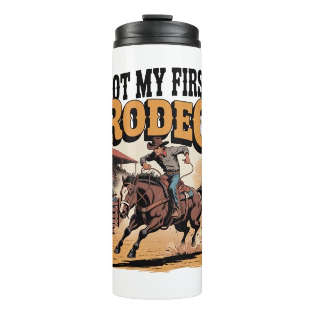 Nicht mein erster Rodeo-Western Thermosbecher (Vorderseite)
