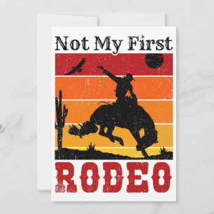 Nicht mein erstes Rodeo Cowboy Cowgirl Pferd Sunse Einladung
