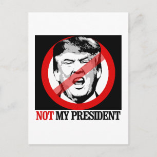 Nicht mein Präsident - Anti-Trump Postkarte