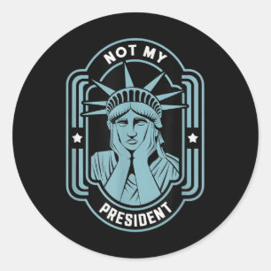 Nicht mein Präsident impeach Trump widersteht Anti Runder Aufkleber