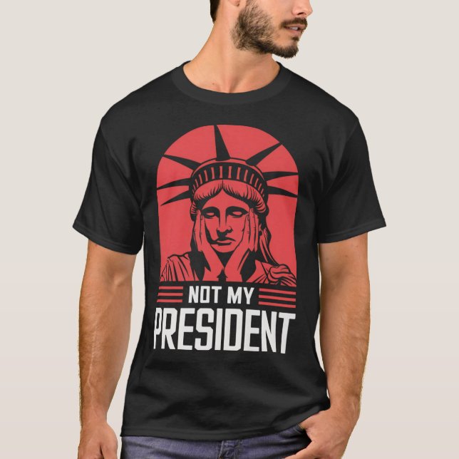 Nicht mein Präsident impeach Trump widersteht Anti T-Shirt (Vorderseite)