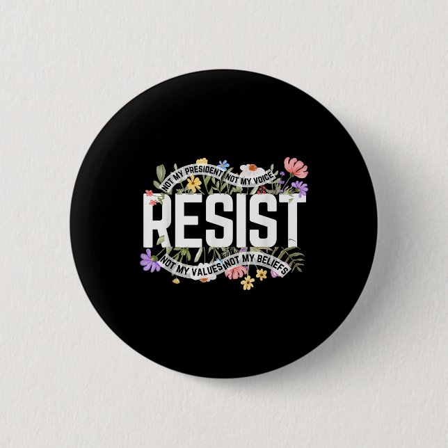 Nicht mein Präsident - Schwarz, Button (Vorderseite)