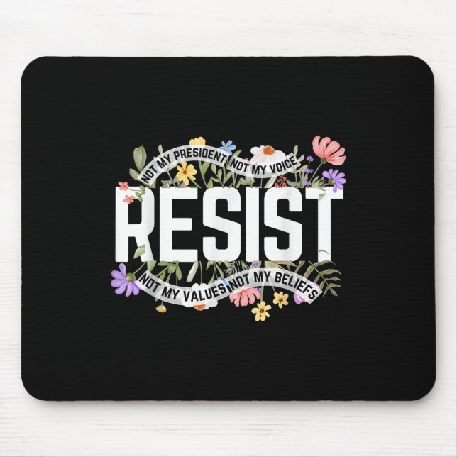 Nicht mein Präsident - Schwarz, Mousepad (Vorne)