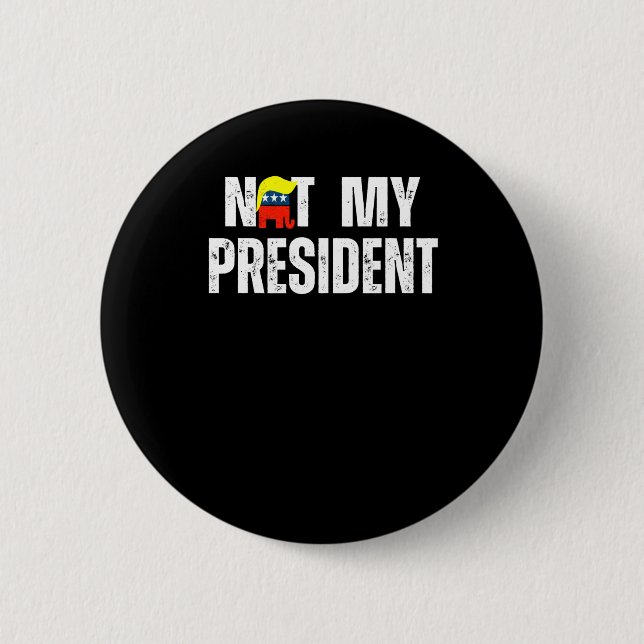 Nicht mein Präsident Trump 2025 Button (Vorderseite)