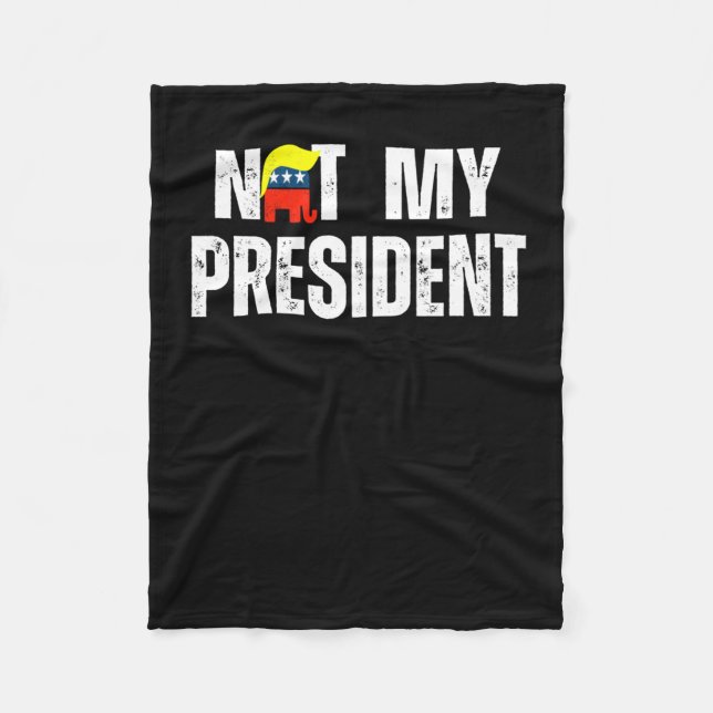Nicht mein Präsident Trump 2025 Fleecedecke (Vorderseite)