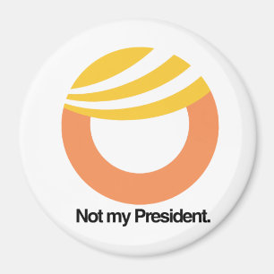 Nicht mein Präsident - Trump Toupee Logo - Anti-Tr Magnet