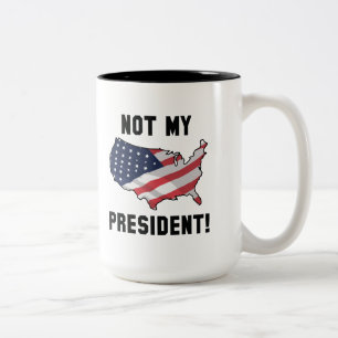 Nicht mein Präsident Zweifarbige Tasse