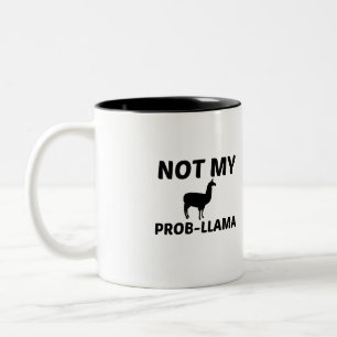 NICHT MEIN PROB LLAMA ZWEIFARBIGE TASSE