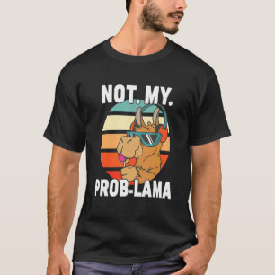 Nicht mein Problem Cool Lama Drama Llama Retro Sun T-Shirt
