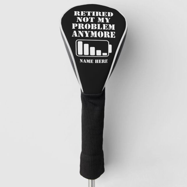 NICHT MEIN PROBLEM MEHR GEFÄHRDET BATTERIE GOLF HEADCOVER (Vorderseite)