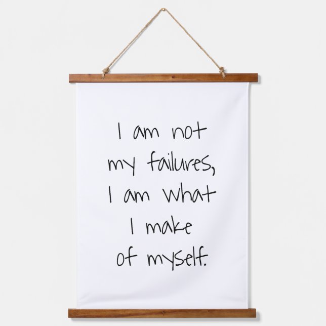 Nicht mein Scheitern bei der Wandteppichauflage au Wandteppich Mit Holzrahmen (Vorderseite)