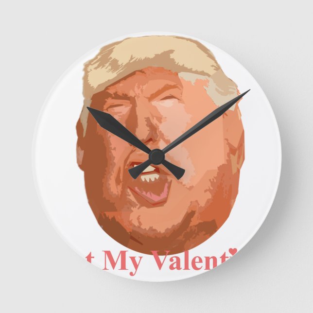 nicht mein Valentinstag Runde Wanduhr (Vorderseite)