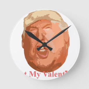 nicht mein Valentinstag Runde Wanduhr