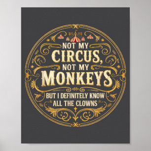 Nicht mein Zirkus, nicht meine Affen, aber ich ken Poster