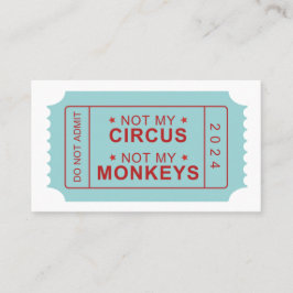 Nicht mein Zirkus, nicht meine Affenkarte Empfehlungskarte