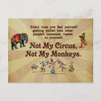Nicht meine Affen, nicht mein Zirkus Postkarte