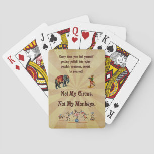 Nicht meine Affen, nicht mein Zirkus Spielkarten