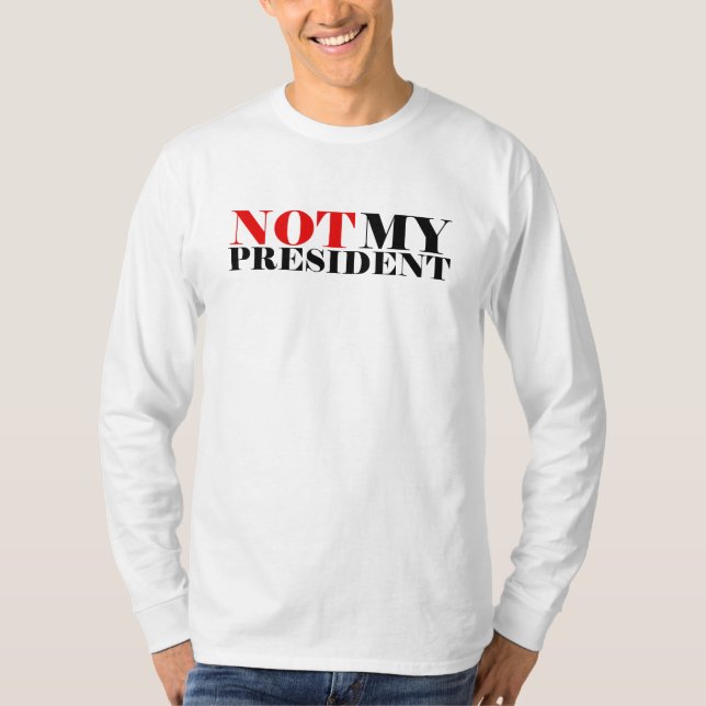 Nicht meines Präsident Mens Classic Long Sleeve T T-Shirt (Vorderseite)