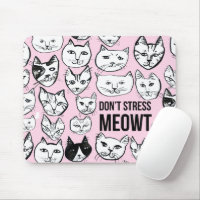 Nicht MEOWT Cat Head Pattern Pink betonen