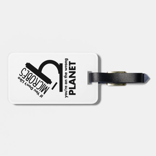 Nicht Mikroben, die man auf dem falschen Planeten  Gepäckanhänger (Rückseite horizontal)