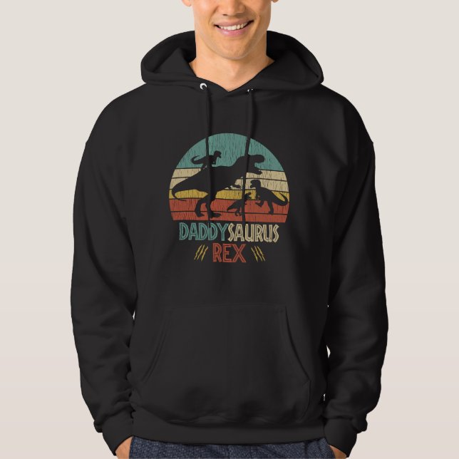 Nicht mit Daddy Saurus Dinosaur Vater Hoodie (Vorderseite)