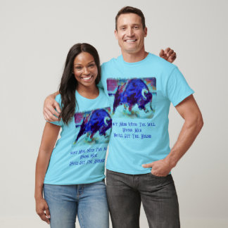 Nicht mit dem blauen T-Shirt der Bull Women durche