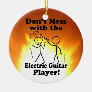 Nicht mit dem elektrischen Gitarrenspieler durchei Keramik Ornament