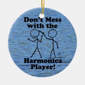 Nicht mit dem Harmonica-Spieler durcheinander brin Keramik Ornament