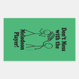 Nicht mit dem Melodeon-Spieler in der Rechteckigen Rechteckiger Aufkleber